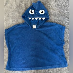 Gap Toddler Towel Terry Shark Swim Coverup - Blue - 4T